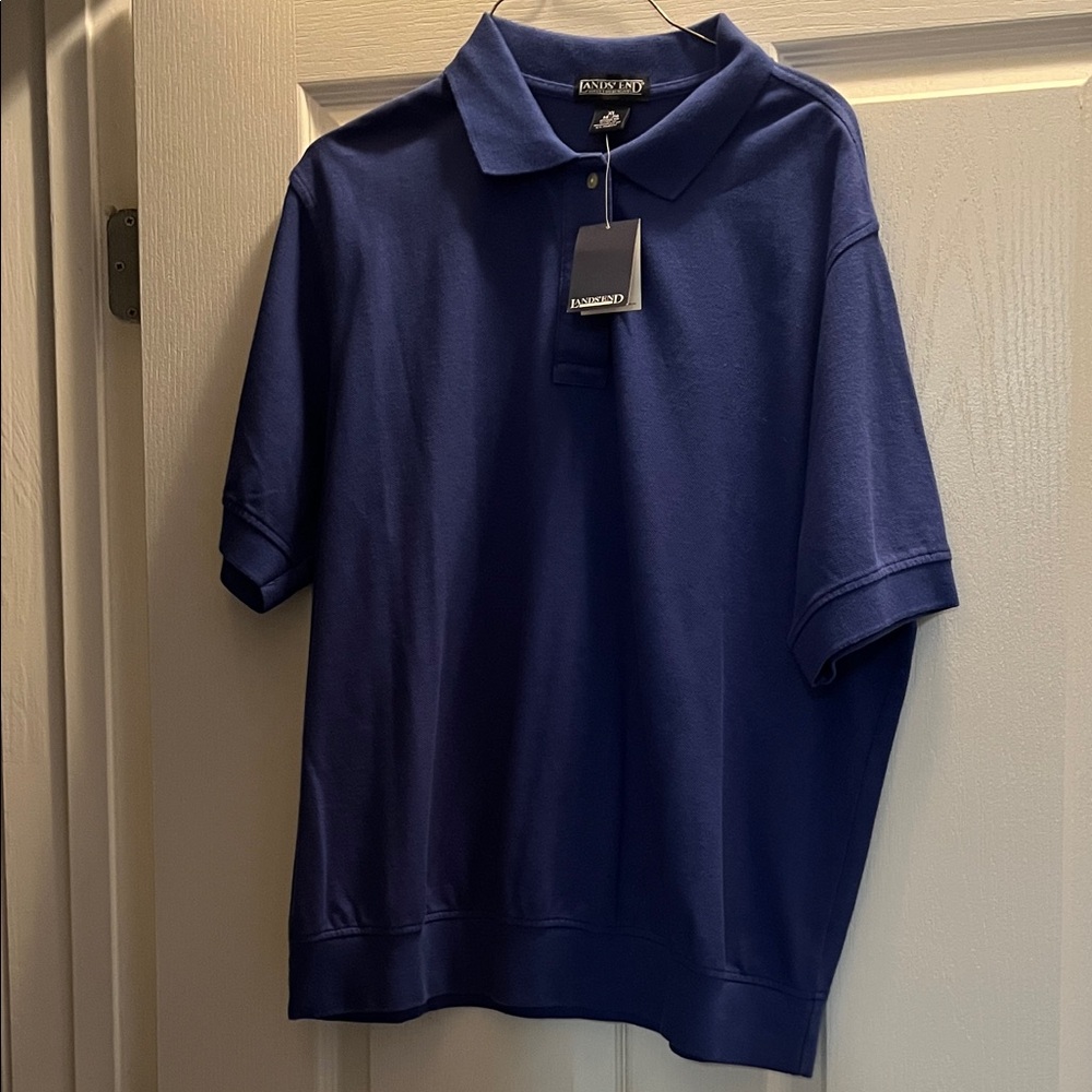 Lands' End Men's Deep Blue Polo Shirt